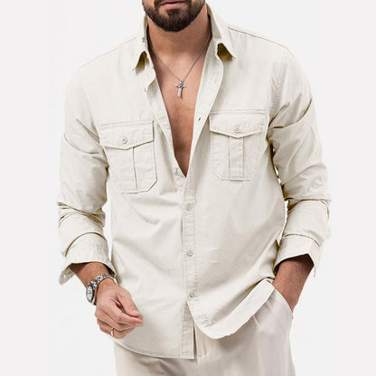 Camisa Cargo con Bolsillos Integrados para Hombres | Ideal para Uso Diario
