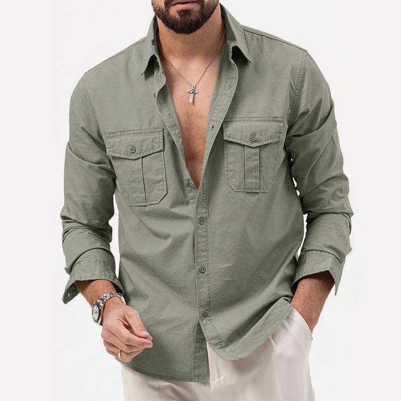 Camisa Cargo con Bolsillos Integrados para Hombres | Ideal para Uso Diario