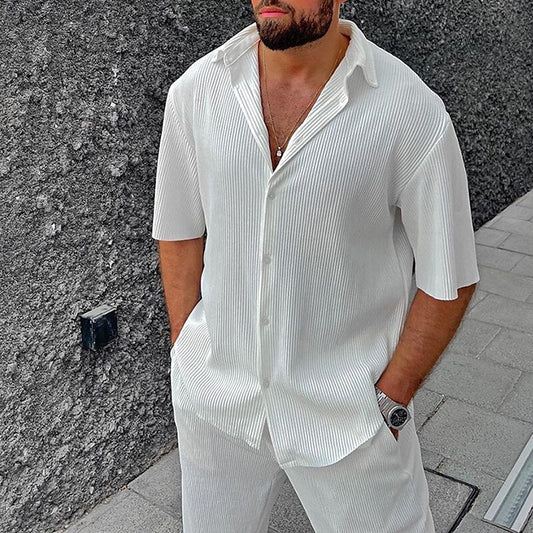 Conjunto de Dos Piezas con Polo de Manga Corta para Hombre | Ideal para el Verano
