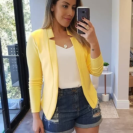 Blazer Para Mujer Con Corte Recto Y Apertura Frontal | Ideal Para Uso Profesional O Diario