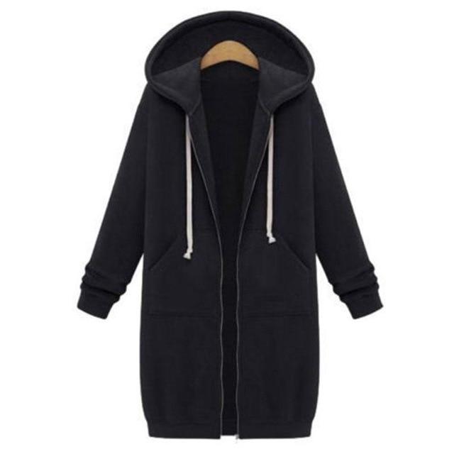 Chaqueta Larga con Cierre Frontal para Mujer | Ideal para Otoño e Invierno