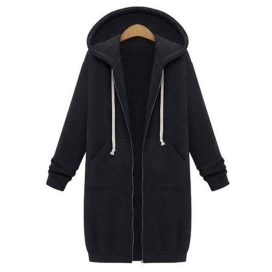Chaqueta Larga con Cierre Frontal para Mujer | Ideal para Otoño e Invierno