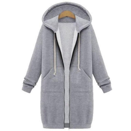 Chaqueta Larga con Cierre Frontal para Mujer | Ideal para Otoño e Invierno