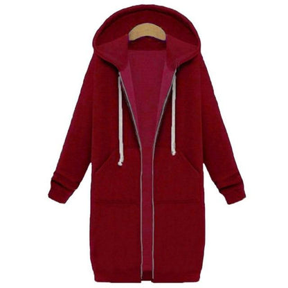 Chaqueta Larga con Cierre Frontal para Mujer | Ideal para Otoño e Invierno