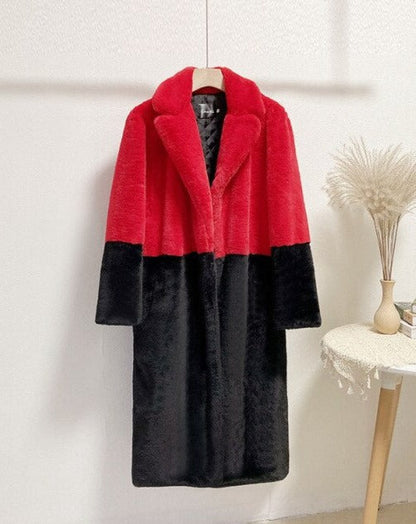 Manteau Largo Bicolor para Mujer | Uso Diario y Profesional