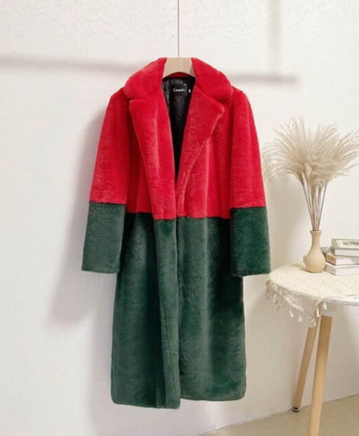 Manteau Largo Bicolor para Mujer | Uso Diario y Profesional