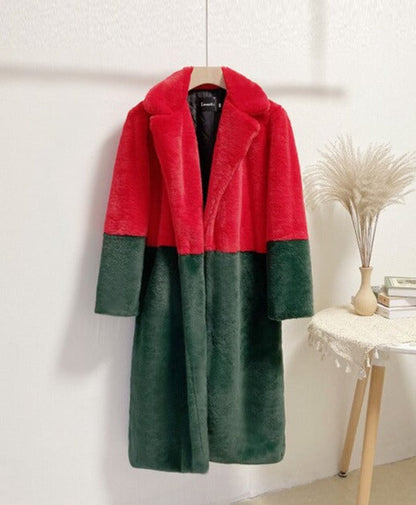 Manteau Largo Bicolor para Mujer | Uso Diario y Profesional