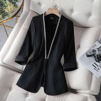 Blazer Ajustado Para Mujer con Mangas Largas y Cierre Frontal | Ideal Para Uso Diario y Contextos Formales o Informales