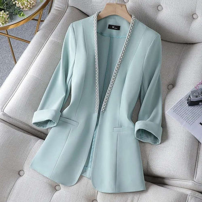 Blazer Ajustado Para Mujer con Mangas Largas y Cierre Frontal | Ideal Para Uso Diario y Contextos Formales o Informales