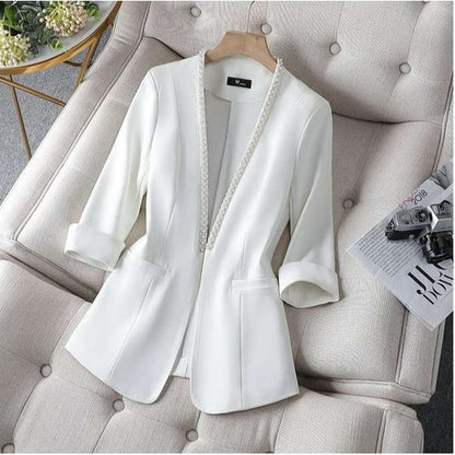 Blazer Ajustado Para Mujer con Mangas Largas y Cierre Frontal | Ideal Para Uso Diario y Contextos Formales o Informales