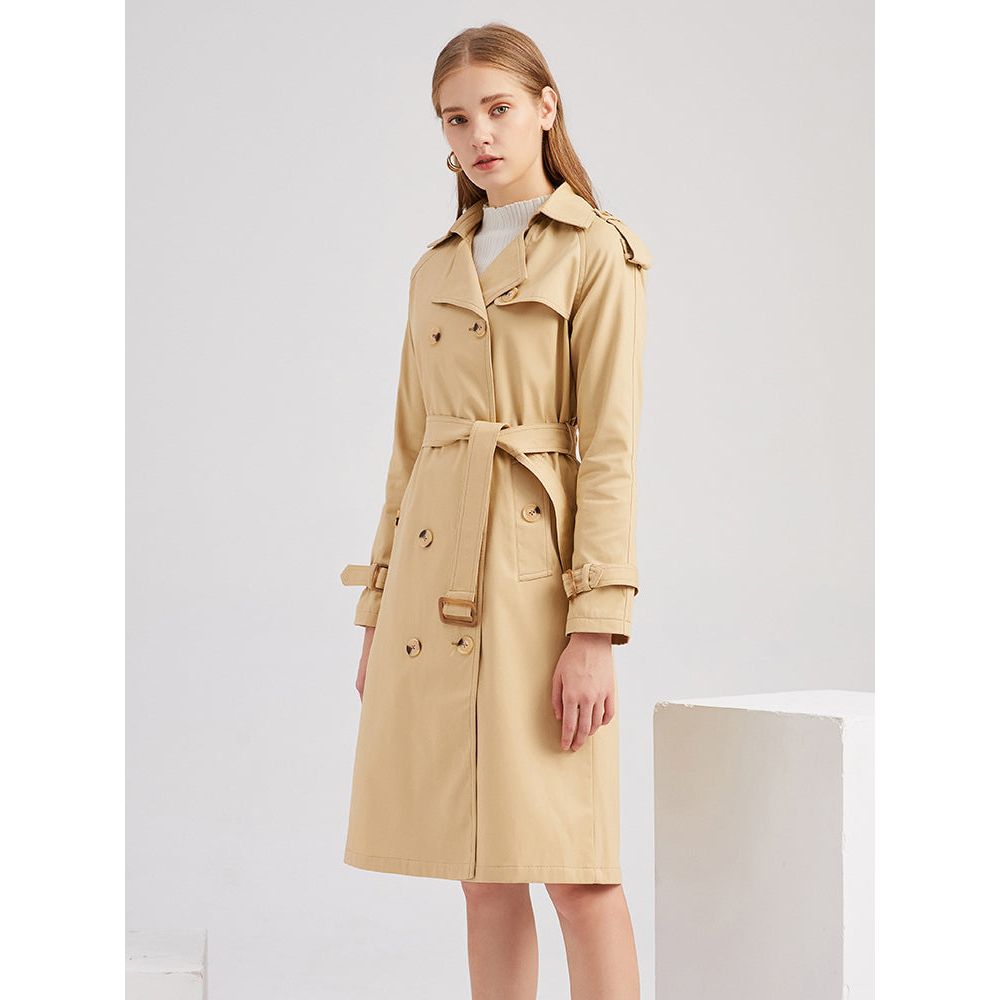 Trench-Coat Para Mujer con Cinturón Ajustable y Cierre Frontal | Ideal Para Uso Diario en Temporadas Variables