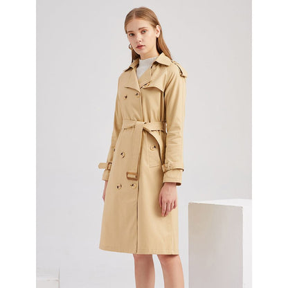 Trench-Coat Para Mujer con Cinturón Ajustable y Cierre Frontal | Ideal Para Uso Diario en Temporadas Variables