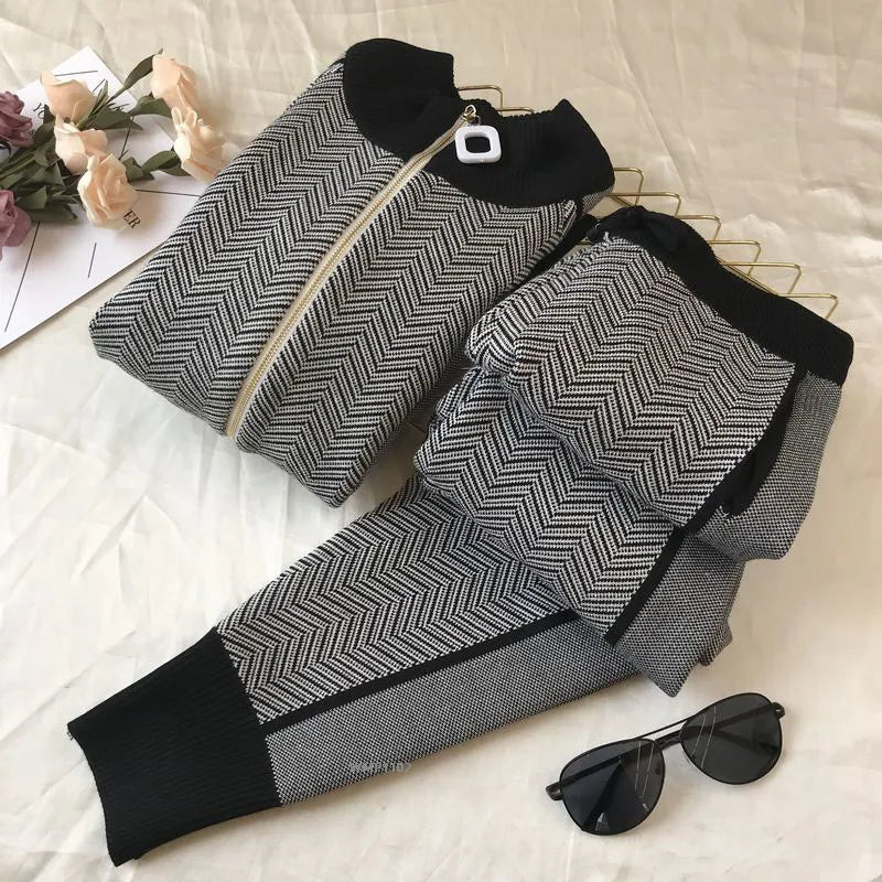 Conjunto de Dos Piezas con Sudadera con Cremallera y Pantalón para Mujer | Ideal para Actividades Diarias