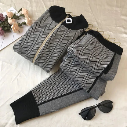 Conjunto de Dos Piezas con Sudadera con Cremallera y Pantalón para Mujer | Ideal para Actividades Diarias
