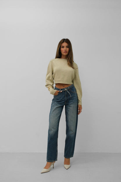 Jersey Crop con Mangas Raglán para Mujer | Ideal para Uso Diario o Actividades Informales