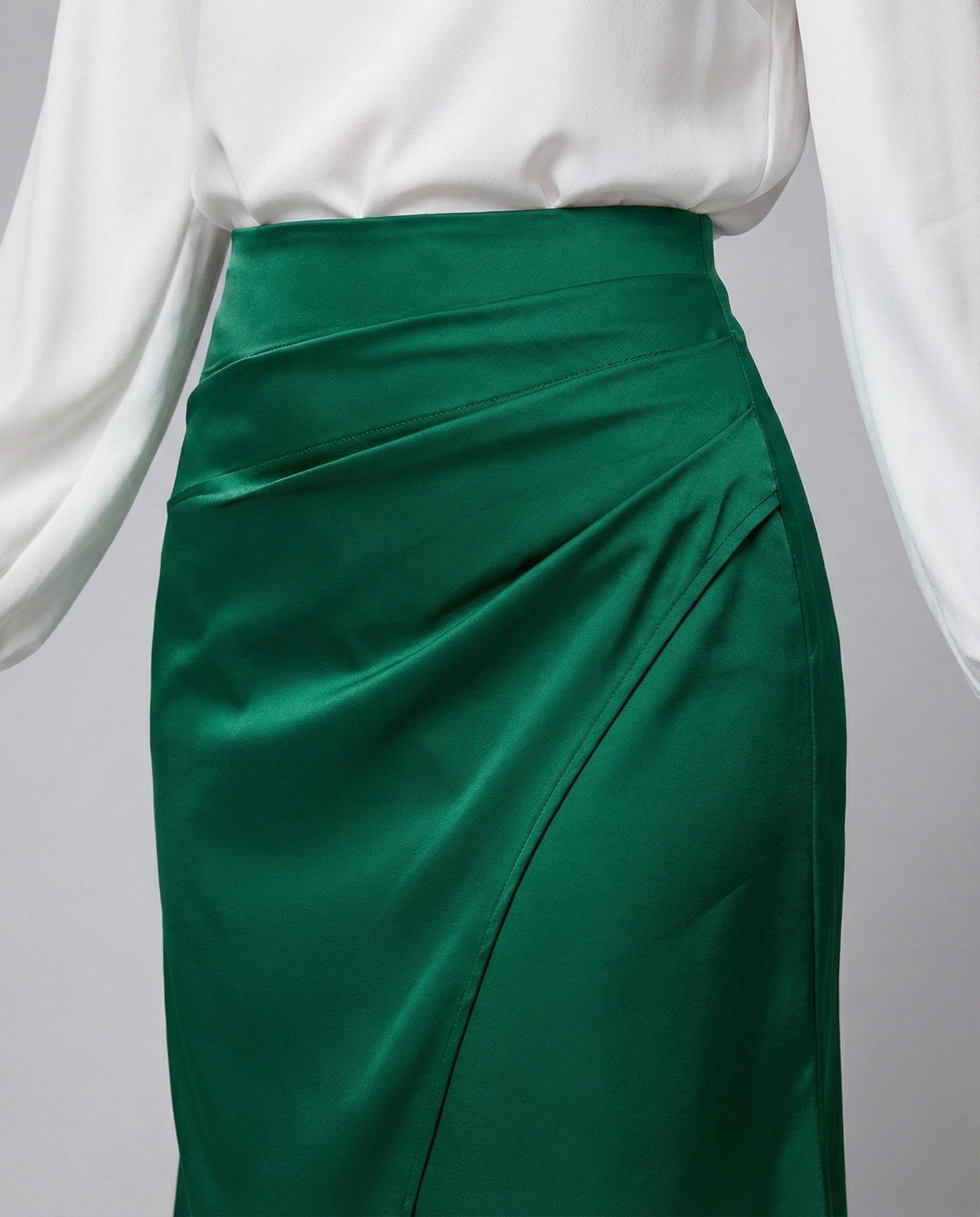 Falda Cruzada con Drapado Frontal y Cintura Ajustable para Mujer | Ideal para Uso Diario y Eventos