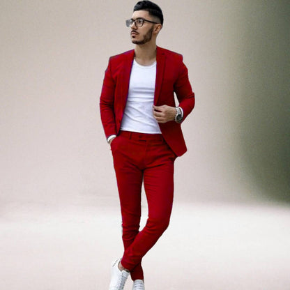 Conjunto de Blazer y Pantalón Slim para Hombre | Ideal para Ocasiones Formales y Uso Diario