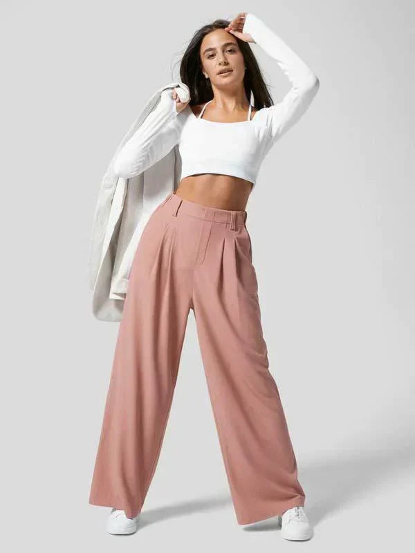 Pantalón De Cintura Alta Con Corte Ajustado Para Mujer | Ideal Para Uso Diario