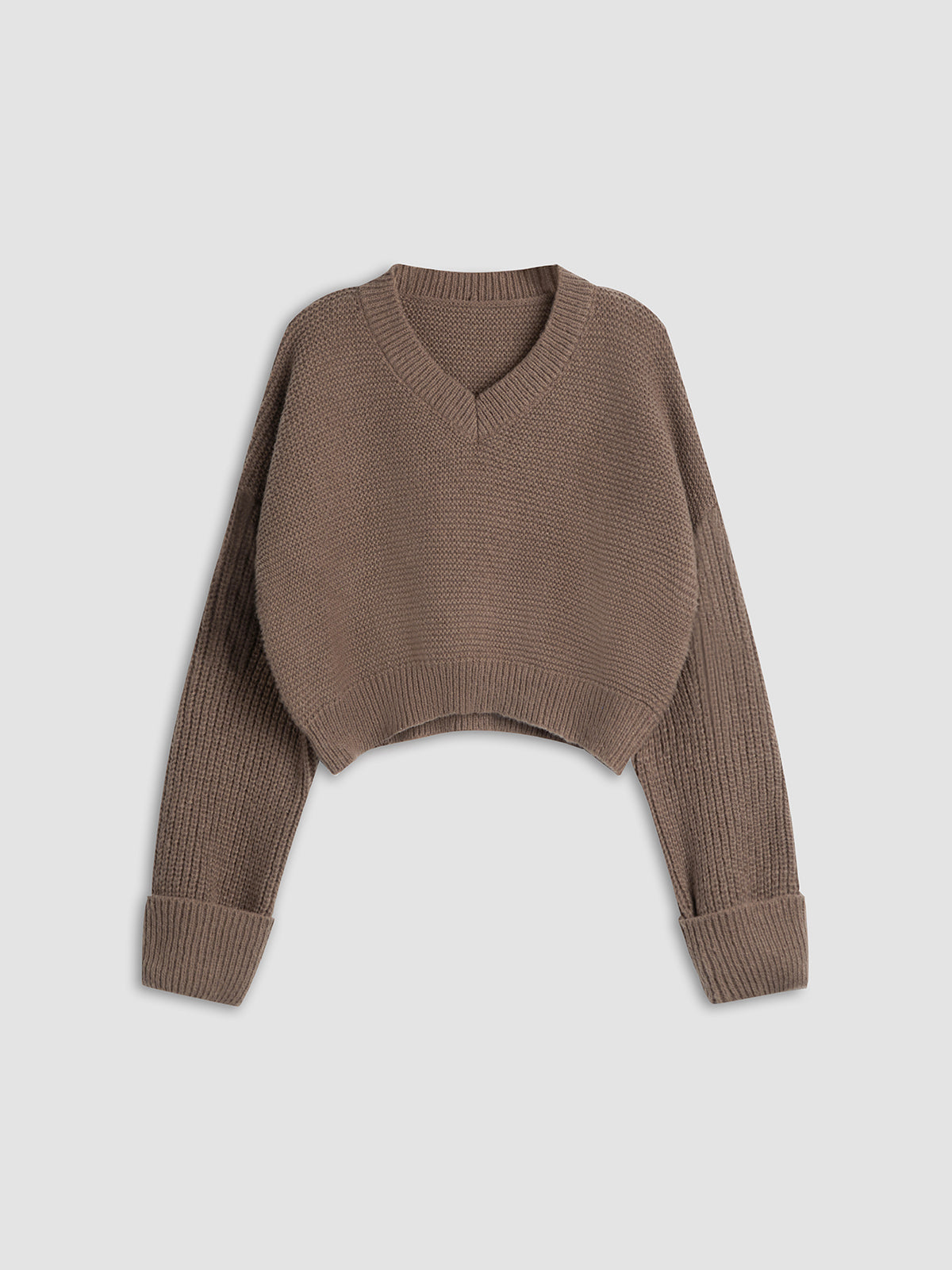 Jersey De Manga Larga Con Cuello En V Y Diseño Liso Para Mujer | Ideal Para Uso Diario