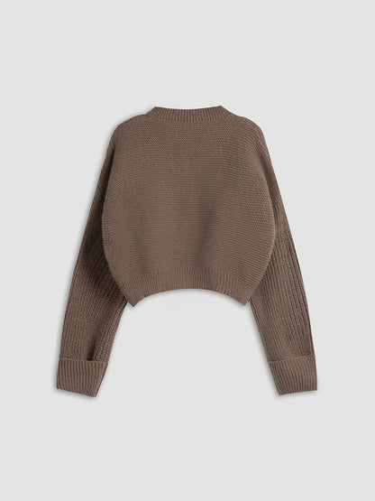 Jersey De Manga Larga Con Cuello En V Y Diseño Liso Para Mujer | Ideal Para Uso Diario