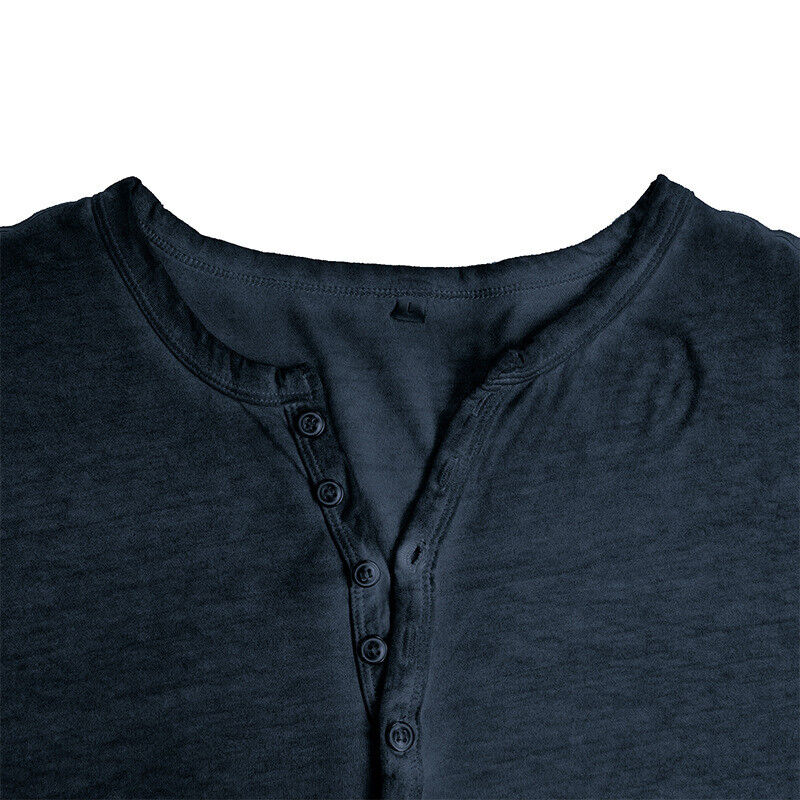 Camiseta Henley de Manga Larga para Hombres | Ideal para Uso Diario