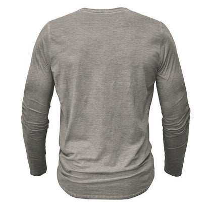 Camiseta Henley de Manga Larga para Hombres | Ideal para Uso Diario