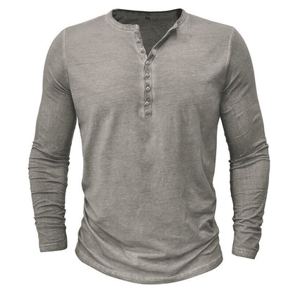 Camiseta Henley de Manga Larga para Hombres | Ideal para Uso Diario
