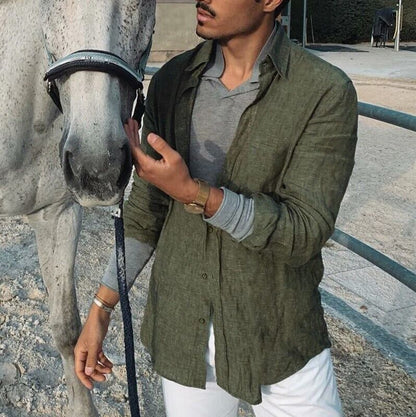 Camisa de Hombre con Corte Estándar para Uso Informal | Ideal para el Día a Día