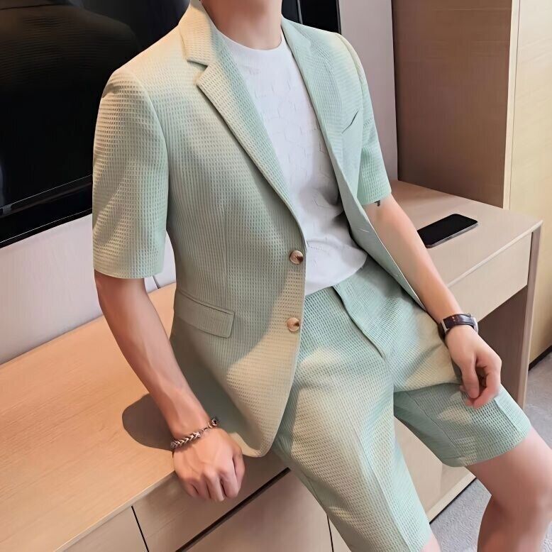 Conjunto de Dos Piezas con Camisa de Manga Larga para Hombre | Ideal para Uso Diario