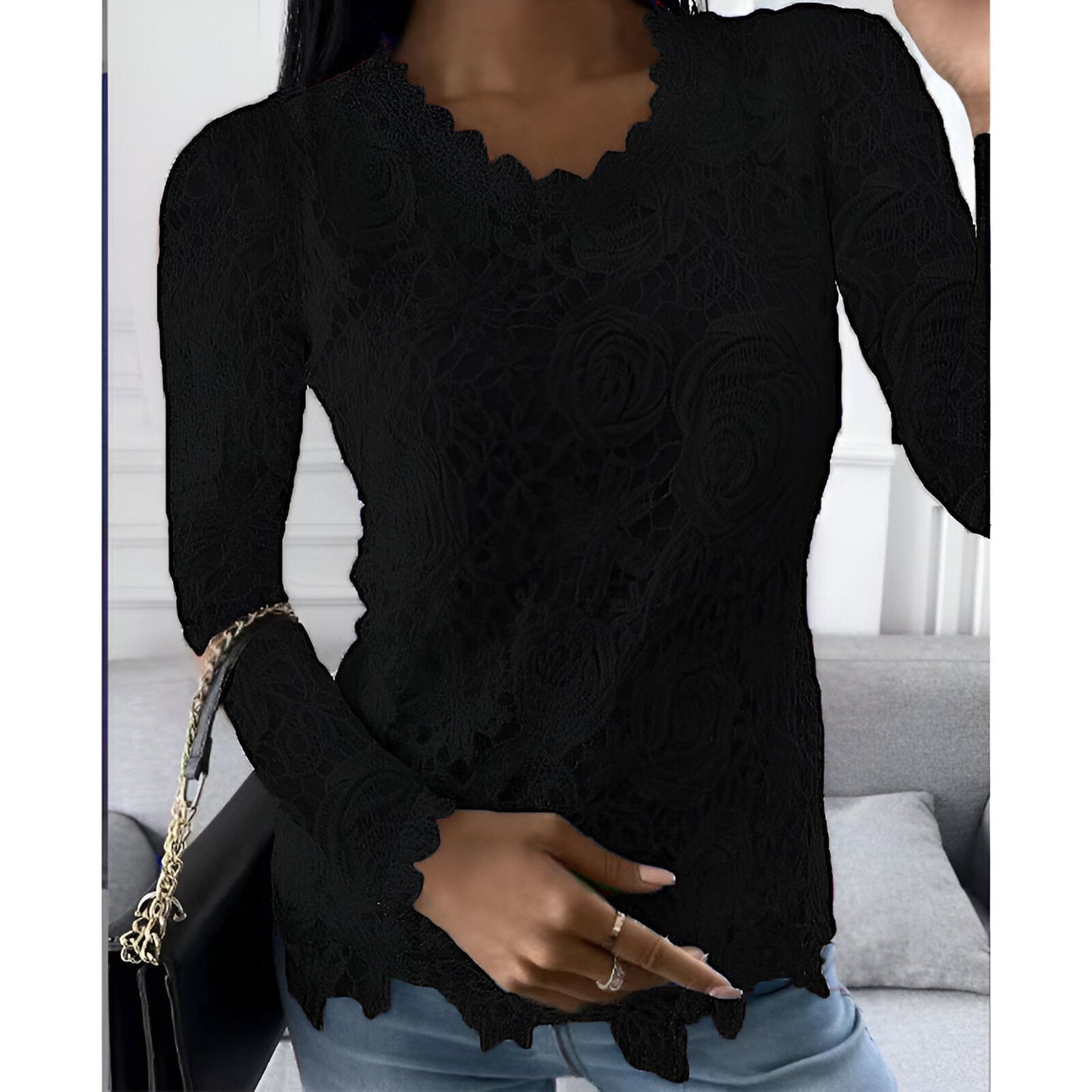 Blusa Con Escote Redondo Para Mujer | Ideal Para Uso Profesional Y Diario