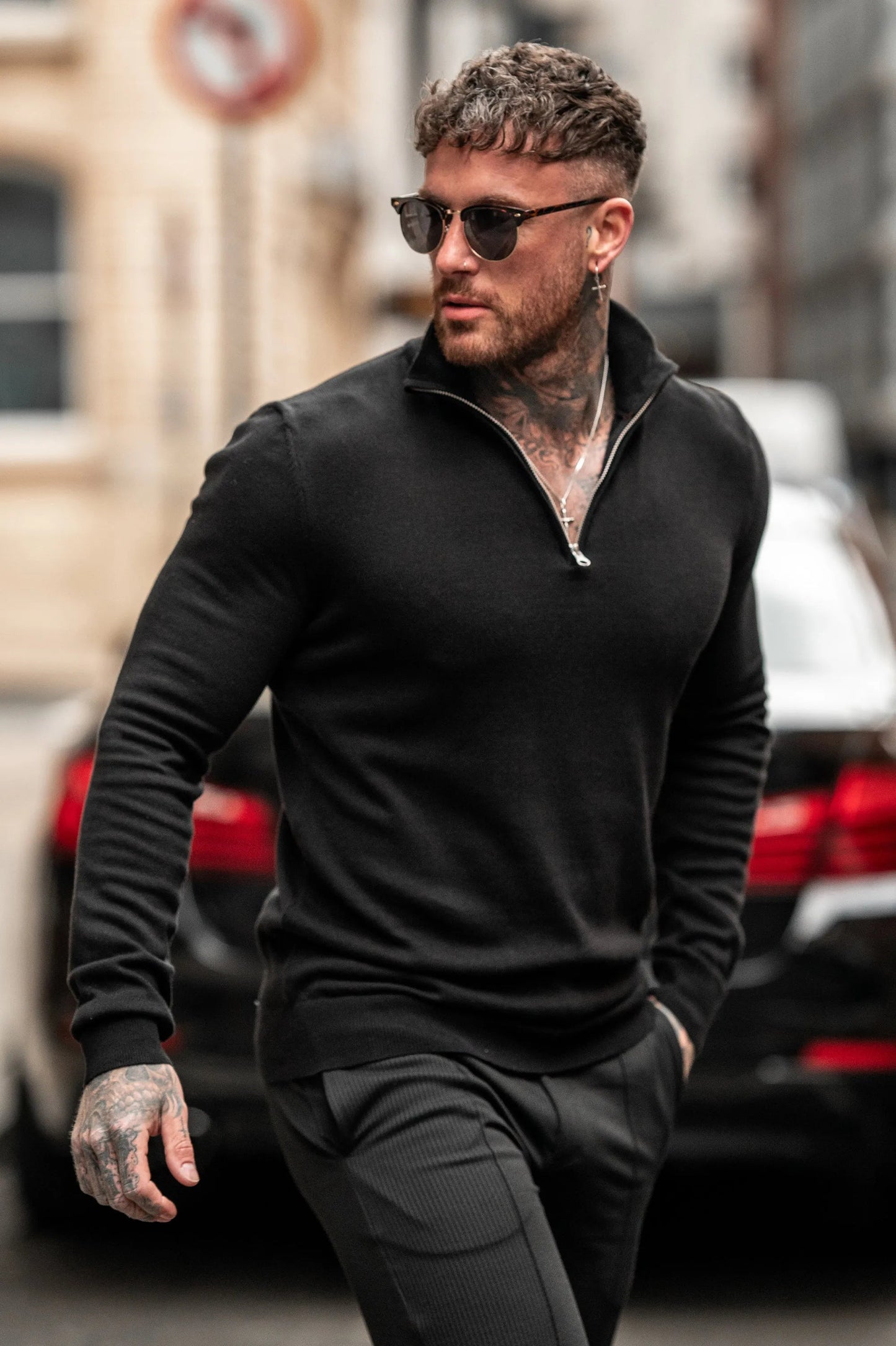 Jersey Con Cuello Alto Y Cremallera Para Hombre | Ideal Para Uso Diario Y Profesional