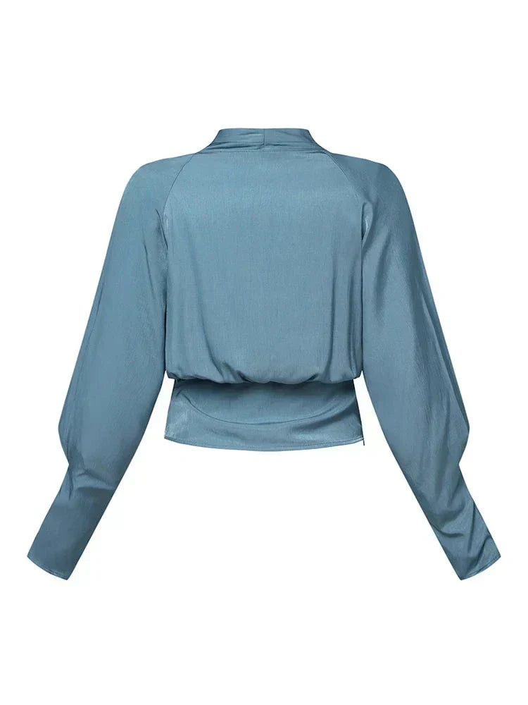 Blusa Con Mangas Abullonadas Y Cintura Plisada Para Mujer | Ideal Para Uso Diario Y Ocasiones