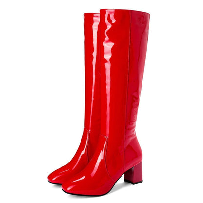 Botas Hasta La Rodilla Con Acabado Brillante Para Mujer | Ideal Para Uso Diario