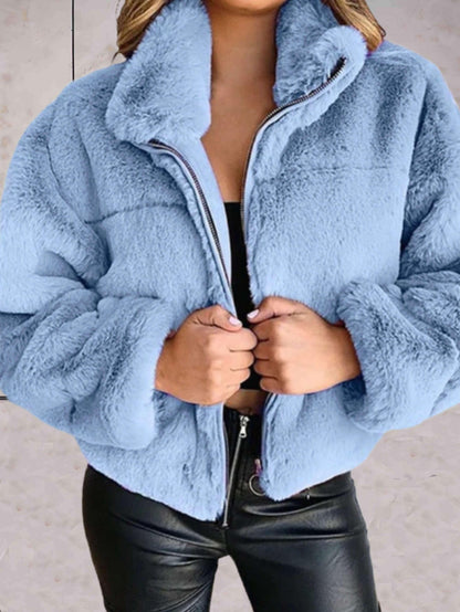 Chaqueta con Cremallera Frontal para Mujer | Ideal para La Temporada Fría