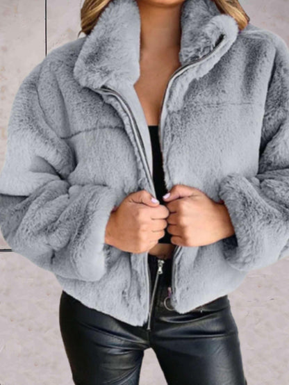 Chaqueta con Cremallera Frontal para Mujer | Ideal para La Temporada Fría