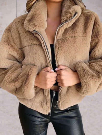 Chaqueta con Cremallera Frontal para Mujer | Ideal para La Temporada Fría