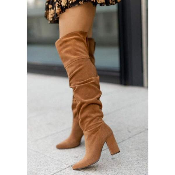 Botas De Tacón Altas Tipo Overknee para Mujer con Diseño Funcional | Ideal para Uso Diario
