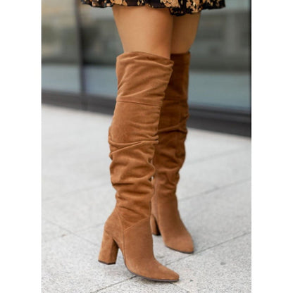 Botas De Tacón Altas Tipo Overknee para Mujer con Diseño Funcional | Ideal para Uso Diario