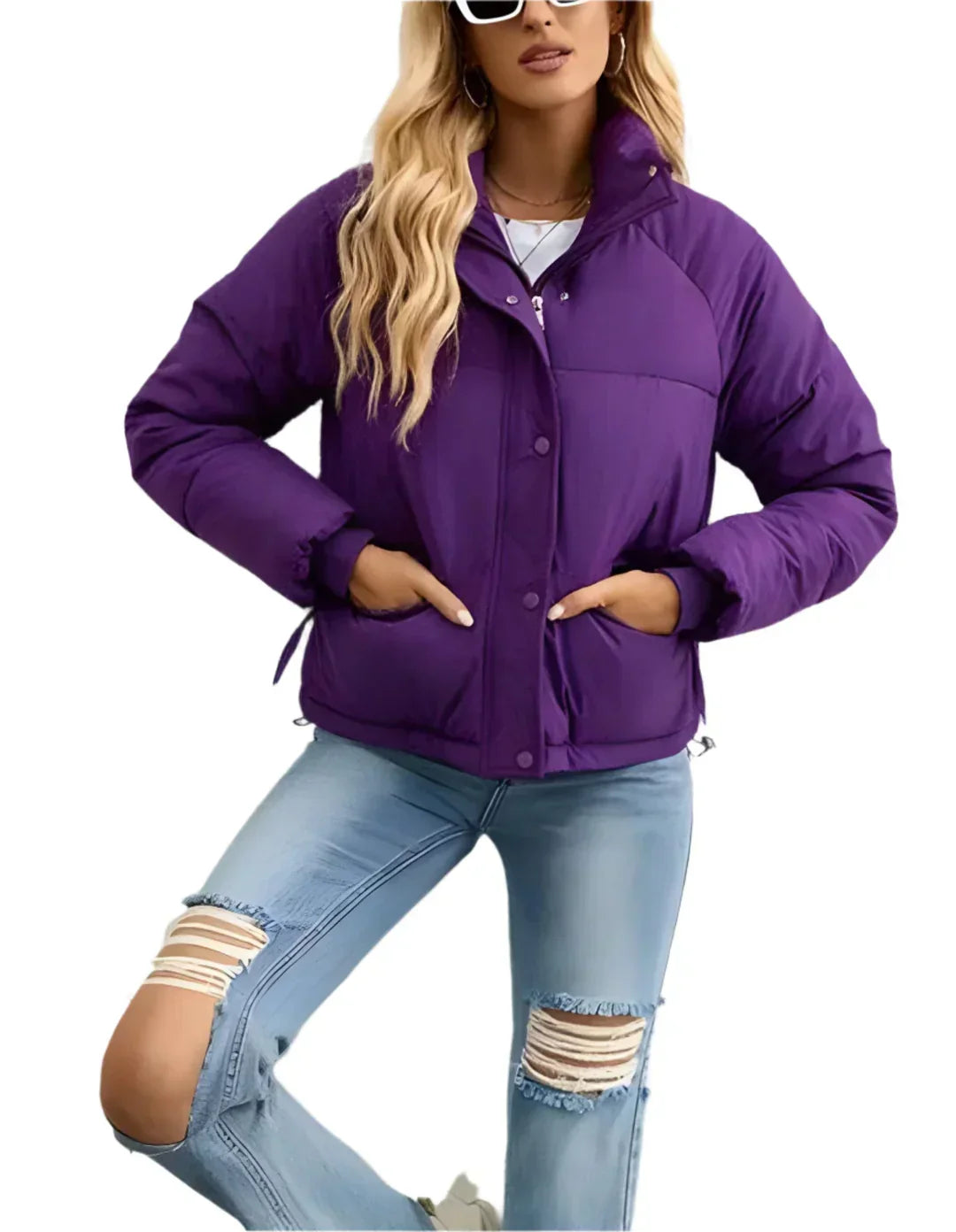 Doudoune Acolchada con Capucha para Mujer | Ideal para La Temporada Fría