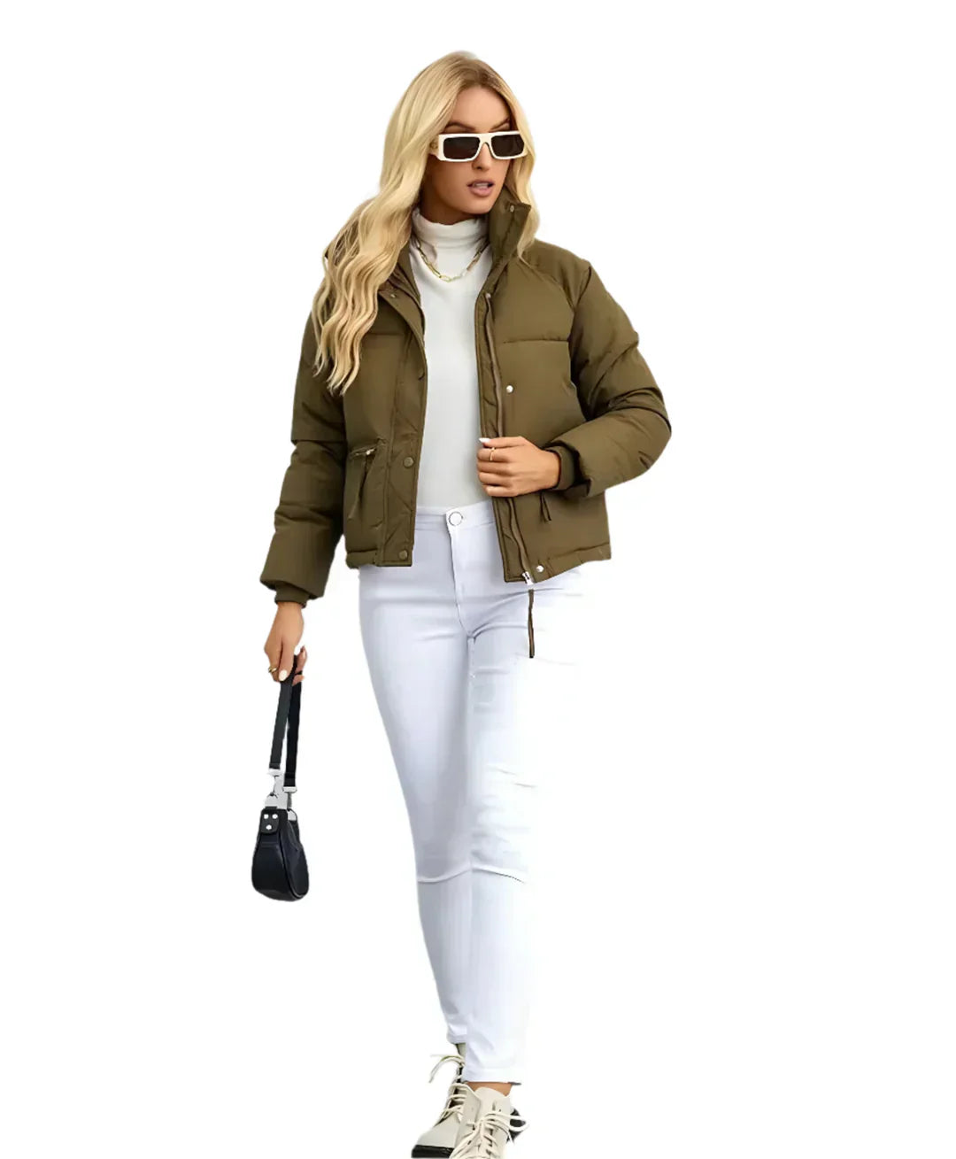 Doudoune Acolchada con Capucha para Mujer | Ideal para La Temporada Fría