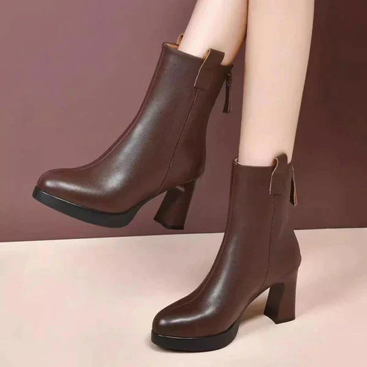 Botas De Tacón Alto Con Diseño Clásico Para Adultos | Ideal Para Uso Urbano
