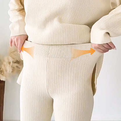 Conjunto Lounge de Dos Piezas con Top y Pantalón de Pierna Ancha para Mujer | Ideal para Uso Diario Informal