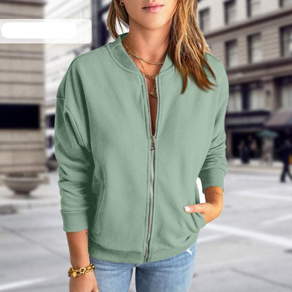 Chaqueta Bomber con Cierre para Mujer | Ideal para Uso Diario