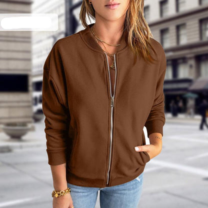 Chaqueta Bomber con Cierre para Mujer | Ideal para Uso Diario