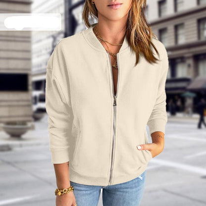 Chaqueta Bomber con Cierre para Mujer | Ideal para Uso Diario