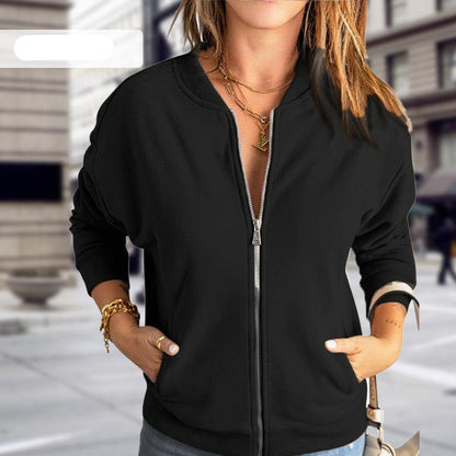 Chaqueta Bomber con Cierre para Mujer | Ideal para Uso Diario