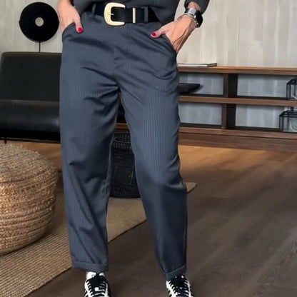 Pantalón De Cintura Alta Con Corte Recto Para Mujer | Ideal Para Uso Diario Y Profesional
