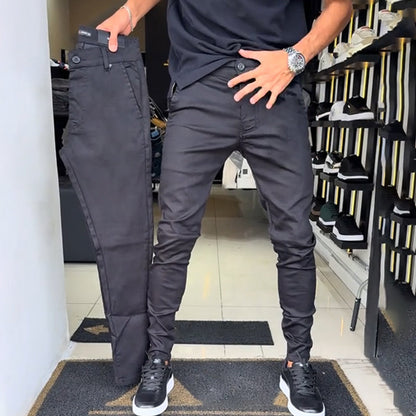 Pantalón Slim con Cierre Frontal y Bolsillos para Hombre | Ideal para Uso Diario