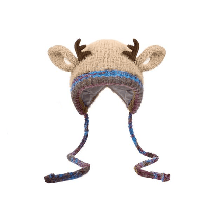 Gorro Con Diseño De Reno Convertible En Bolsa Para Adultos | Ideal Para Eventos Navideños