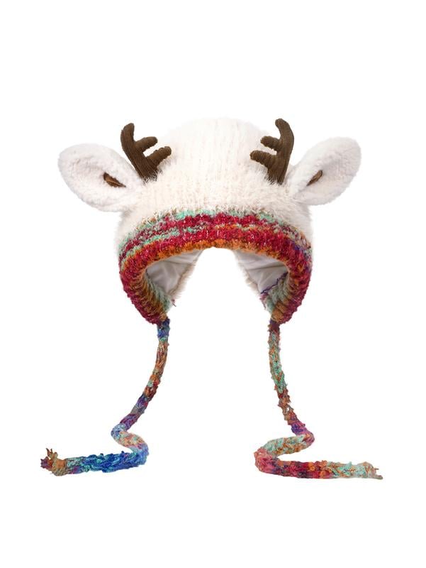 Gorro Con Diseño De Reno Convertible En Bolsa Para Adultos | Ideal Para Eventos Navideños